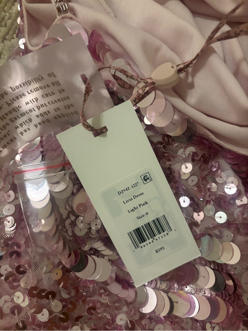 NWT LoveShackFancy Liria dress pink size 0 - Picture 4 of 4